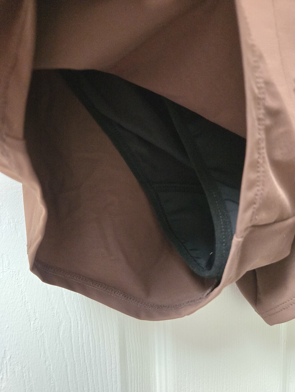 knix Leakproof Sculpt Swim Short in Espresso Brown - Picture 4 of 7